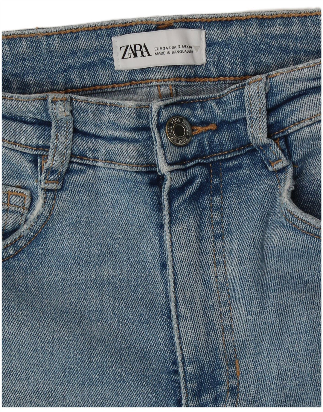 Zara Womens Skinny Jeans EU 34 XS W24 L27 Blue Cotton
