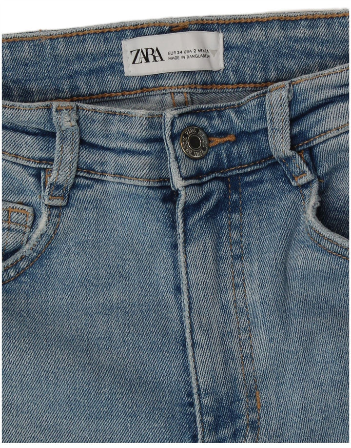 Zara Womens Skinny Jeans EU 34 XS W24 L27 Blue Cotton