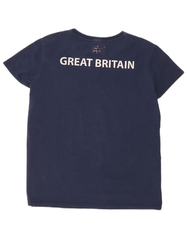 Adidas Womens Graphic T-Shirt Top UK 24/26 2XL Navy Blue Cotton