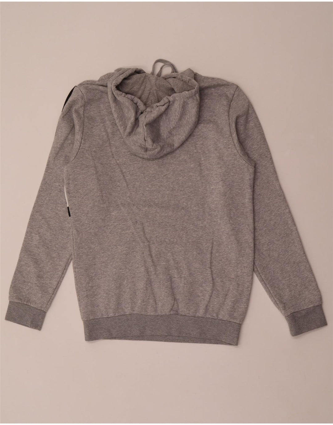 Adidas Mens Graphic Hoodie Jumper Medium Grey Colourblock Cotton