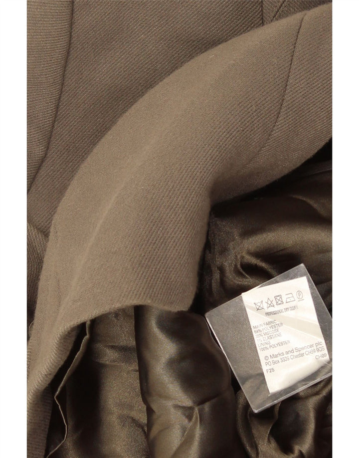 Marks & Spencer Womens Trench Coat UK 10 Small  Grey Polyester