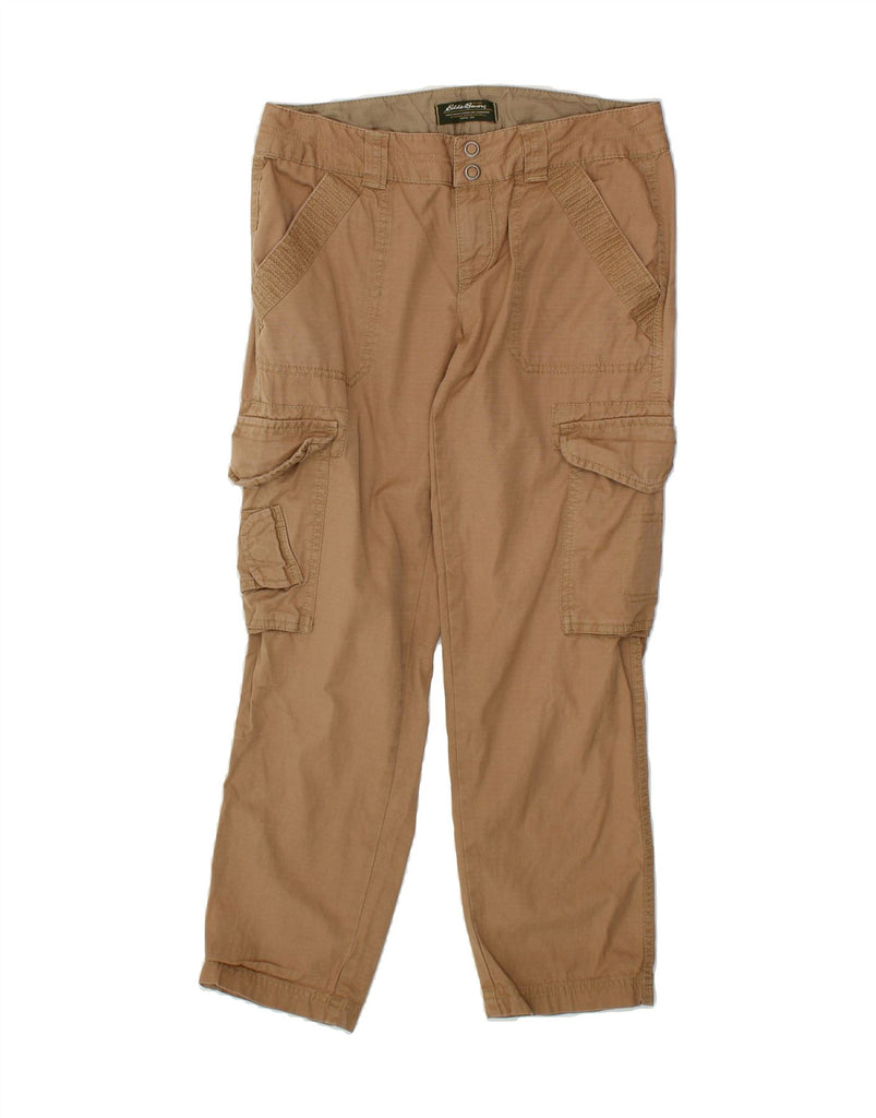 EDDIE BAUER Womens Slim Cargo Trousers US 2 XS W30 L26 Brown Cotton Vintage Eddie Bauer and Second-Hand Eddie Bauer from Messina Hembry 