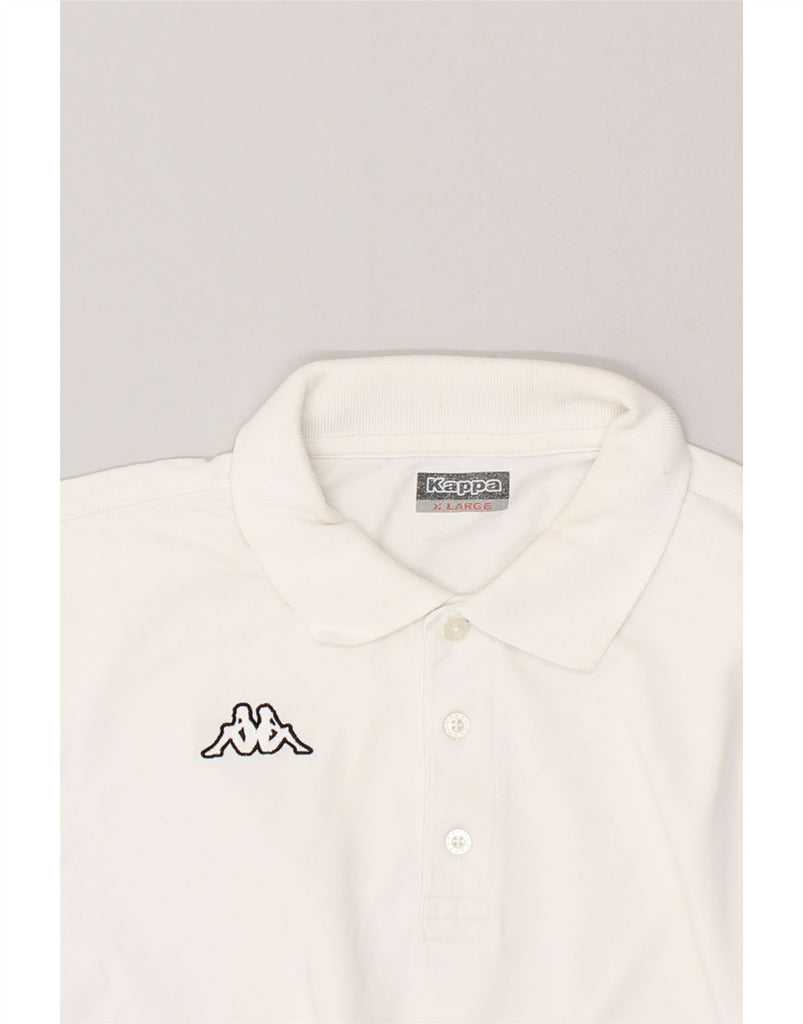 KAPPA Mens Polo Shirt XL White | Vintage Kappa | Thrift | Second-Hand Kappa | Used Clothing | Messina Hembry 