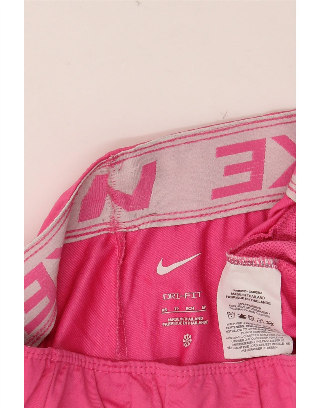 NIKE Womens Dri Fit Sport Shorts UK 4 XS  Pink Polyester