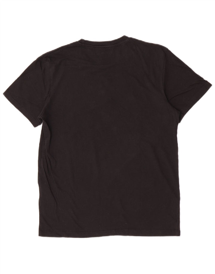 Jack & Jones Mens Graphic T-Shirt Top Large Black Cotton