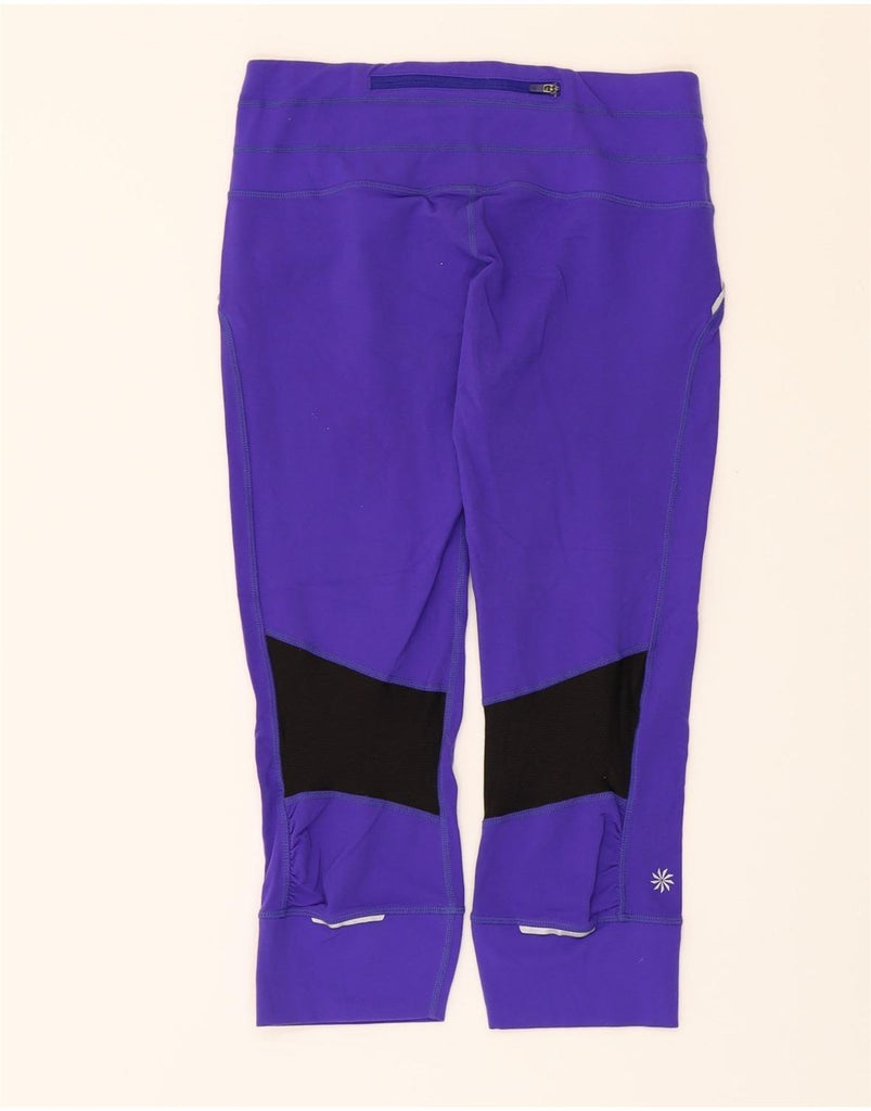 ATHLETA Womens Capri Leggings UK 10 Small  Purple Colourblock Nylon Vintage Athleta and Second-Hand Athleta from Messina Hembry 