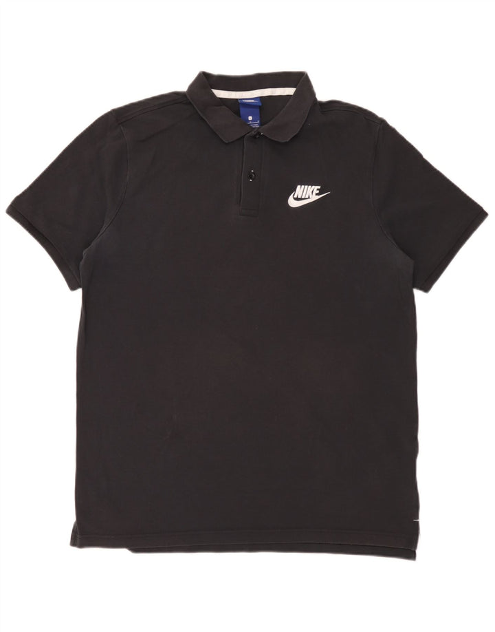 Nike Mens Polo Shirt Large Black Cotton