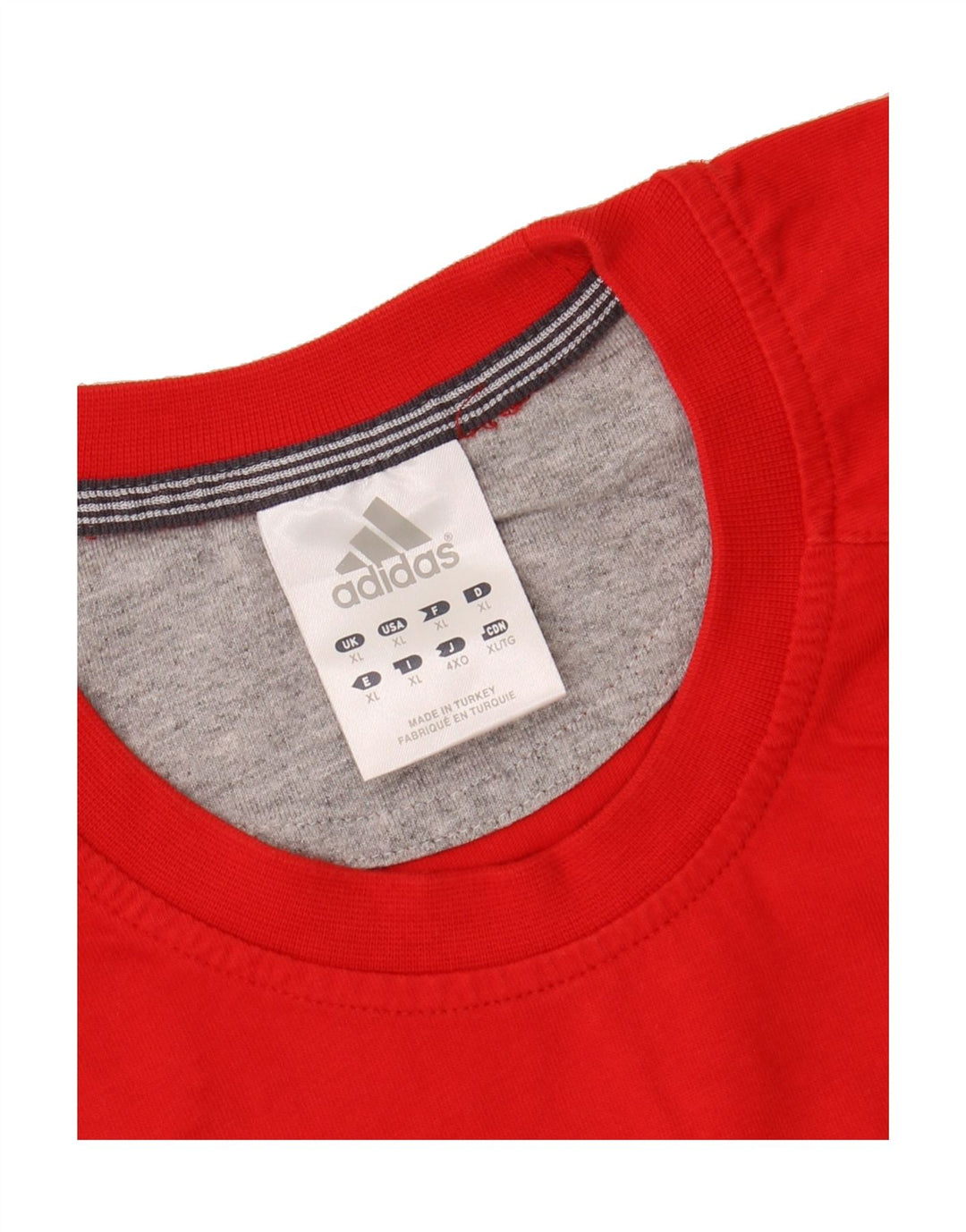 ADIDAS Mens T-Shirt Top XL Red Cotton Vintage Adidas and Second-Hand Adidas from Messina Hembry 