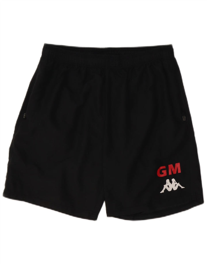 Kappa Mens Graphic Sport Shorts Large  Black Polyester