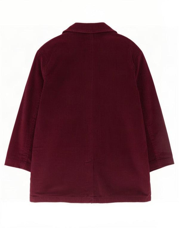 Eddie Bauer Womens Oversized 3 Button Blazer Jacket UK 14 Medium Burgundy