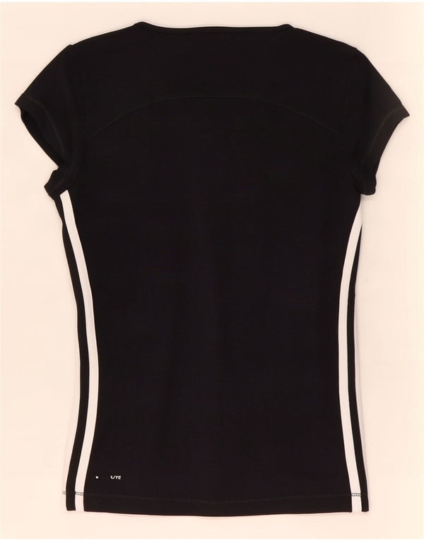 Adidas Womens Climalite T-Shirt Top UK 10 Small Black Polyamide