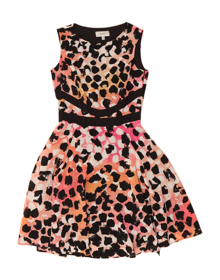 COAST Womens A-Line Dress UK 10 Small Multicoloured Animal Print Vintage Coast and Second-Hand Coast from Messina Hembry 
