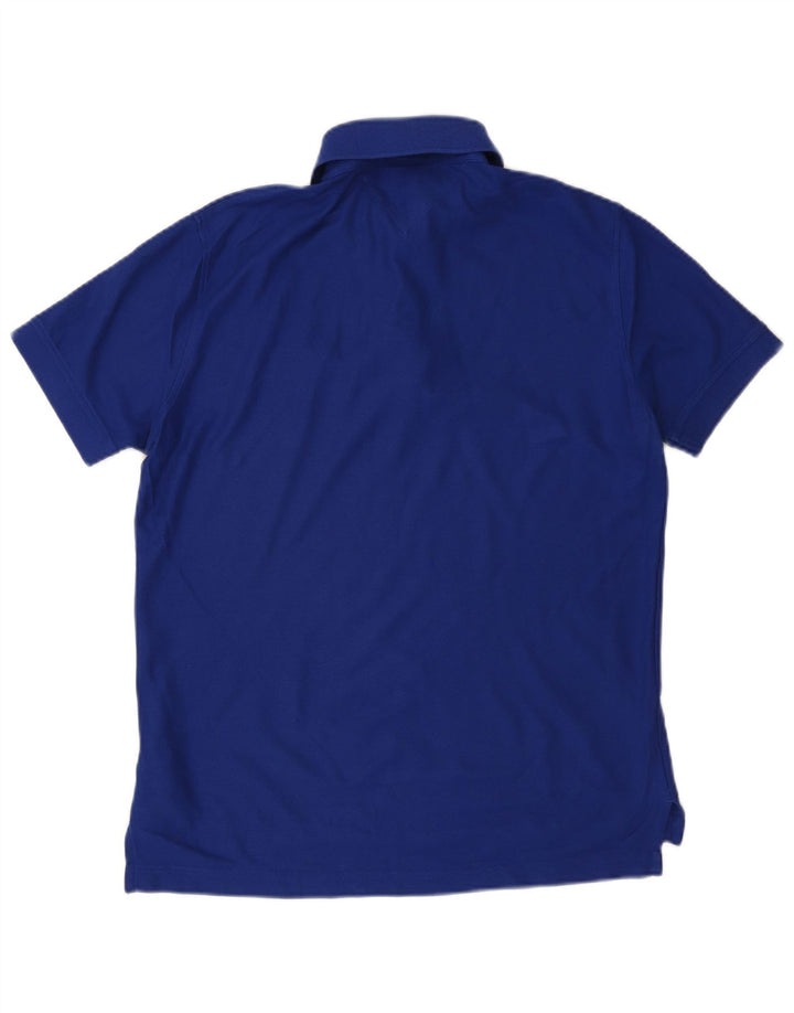 TOMMY HILFIGER Mens Regular Fit Polo Shirt Medium Blue Cotton