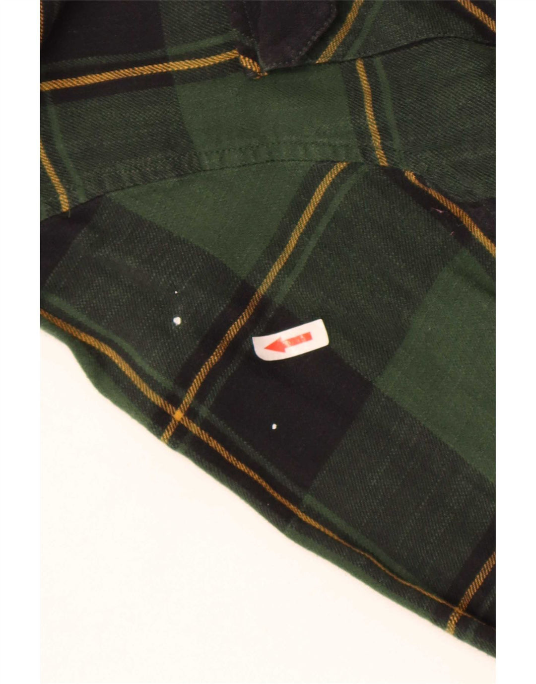 Levi's Mens Hooded Flannel Shirt Medium Green Check Cotton