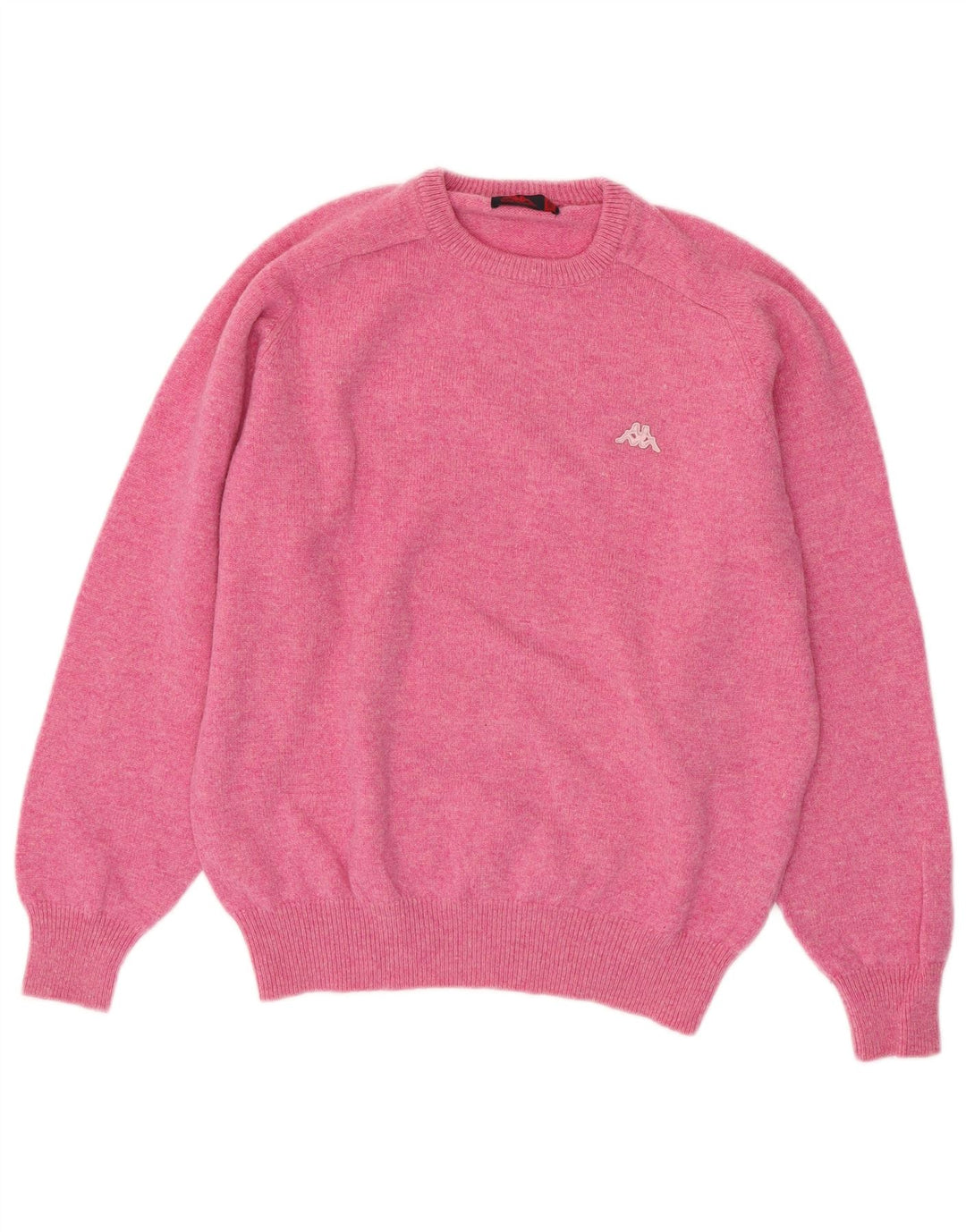 Kappa Womens Crew Neck Jumper Sweater UK 14 Medium Pink Wool