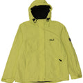 JACK WOLFSKIN Womens Hooded Rain Jacket UK 18 XL Green Polyamide