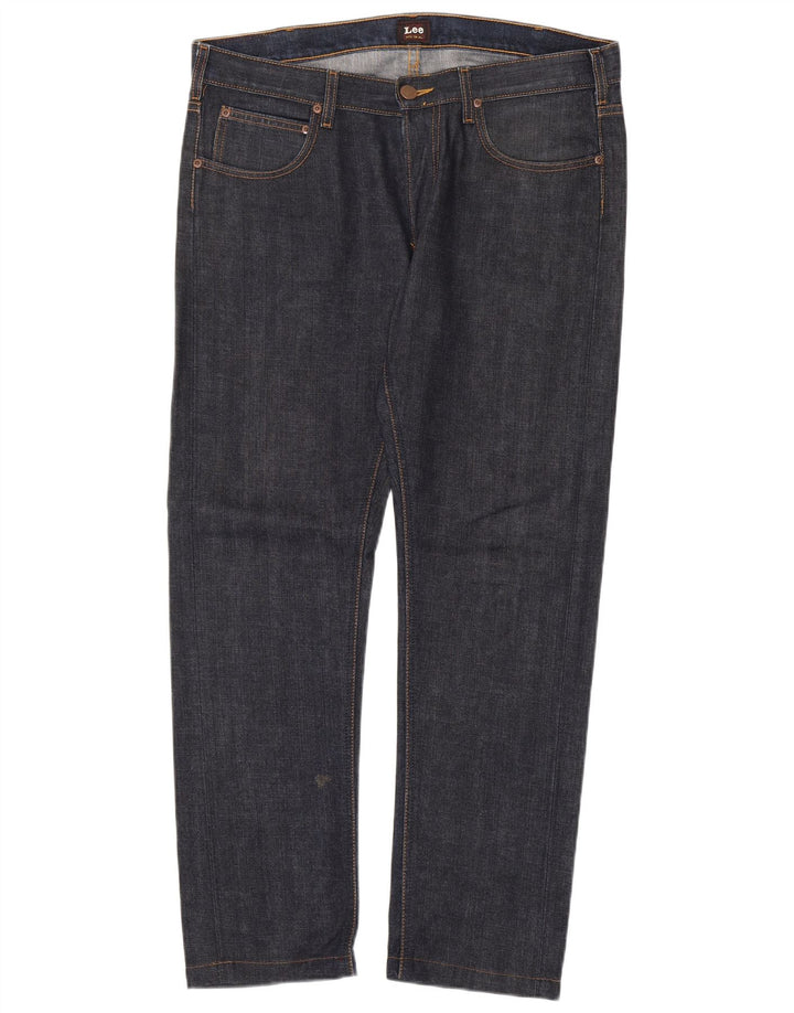 Lee Mens Daren Straight Jeans W34 L32 Navy Blue Cotton