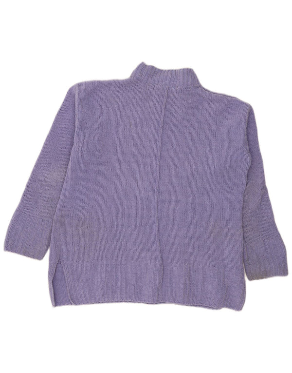 Marks & Spencer Womens Turtle Neck Jumper Sweater UK 14 Medium Purple