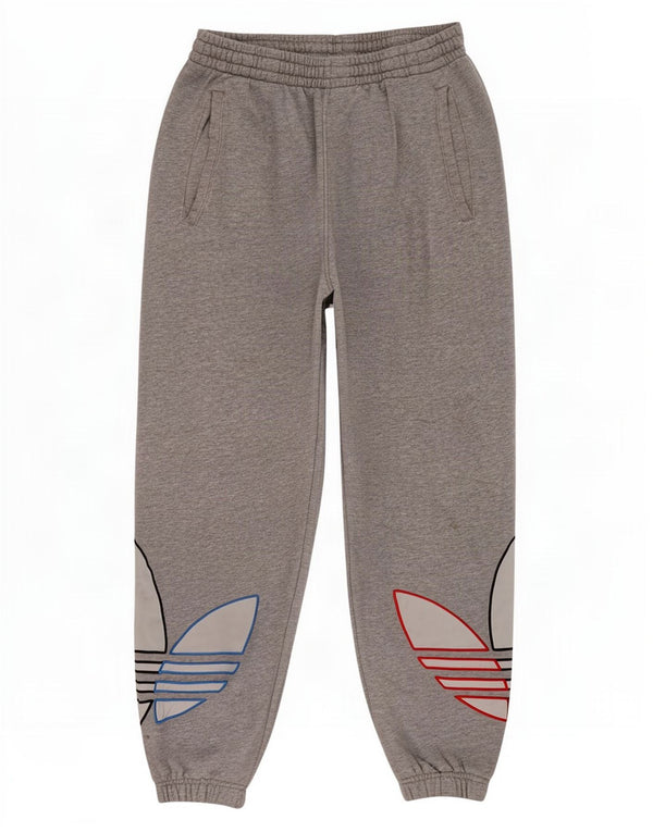 Adidas Mens Graphic Tracksuit Trousers Joggers Medium Grey Cotton
