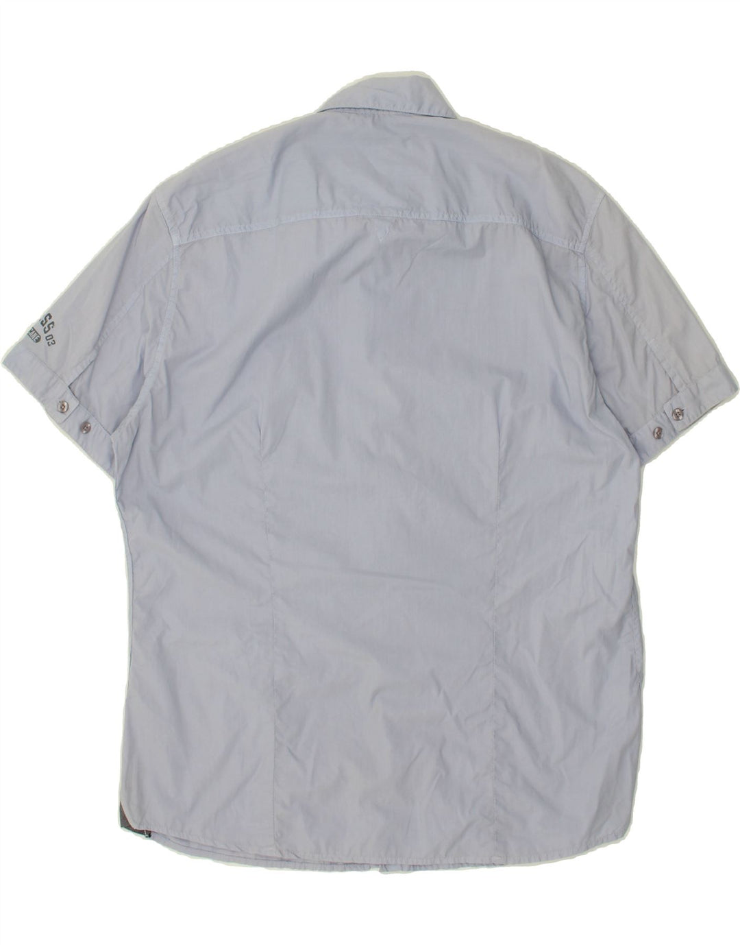GUESS Mens Slim Fit Short Sleeve Shirt 2XL Blue Vintage Guess and Second-Hand Guess from Messina Hembry 