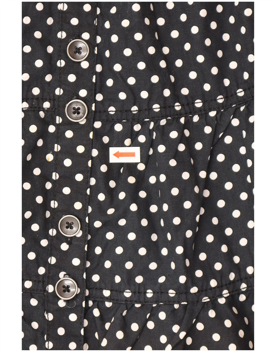Okay Womens Regular A-Line Skirt EU 36 Small W25 Black Polka Dot Cotton