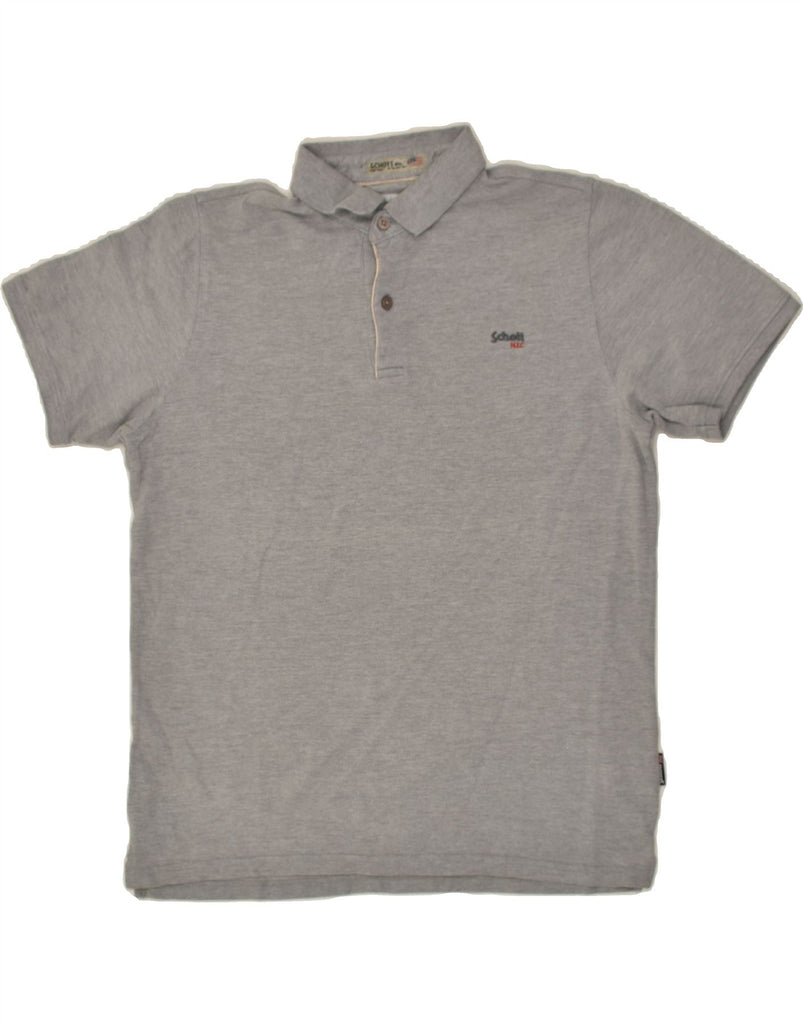 SCHOTT Mens Polo Shirt Large Grey Cotton | Vintage Schott | Thrift | Second-Hand Schott | Used Clothing | Messina Hembry 
