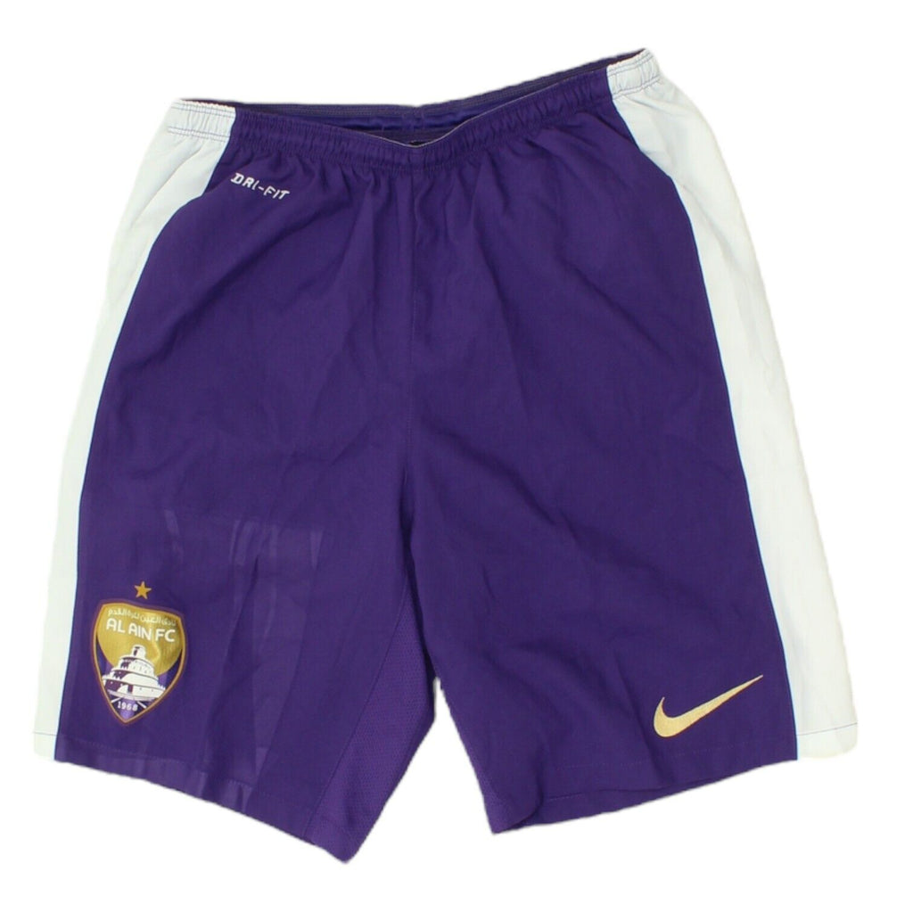 Al Ain FC Nike Mens Purple Football Shorts | UAE Pro League Sportswear VTG | Vintage Messina Hembry | Thrift | Second-Hand Messina Hembry | Used Clothing | Messina Hembry 