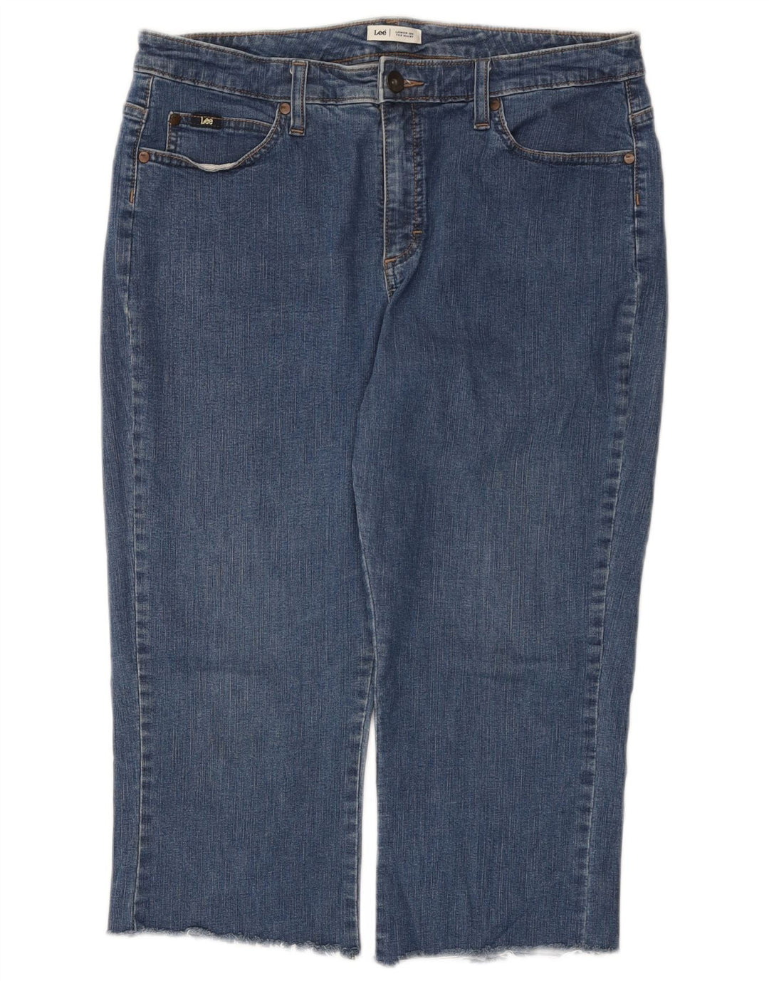 Lee Womens Capri Jeans US 16 2XL W34 L21 Blue Cotton