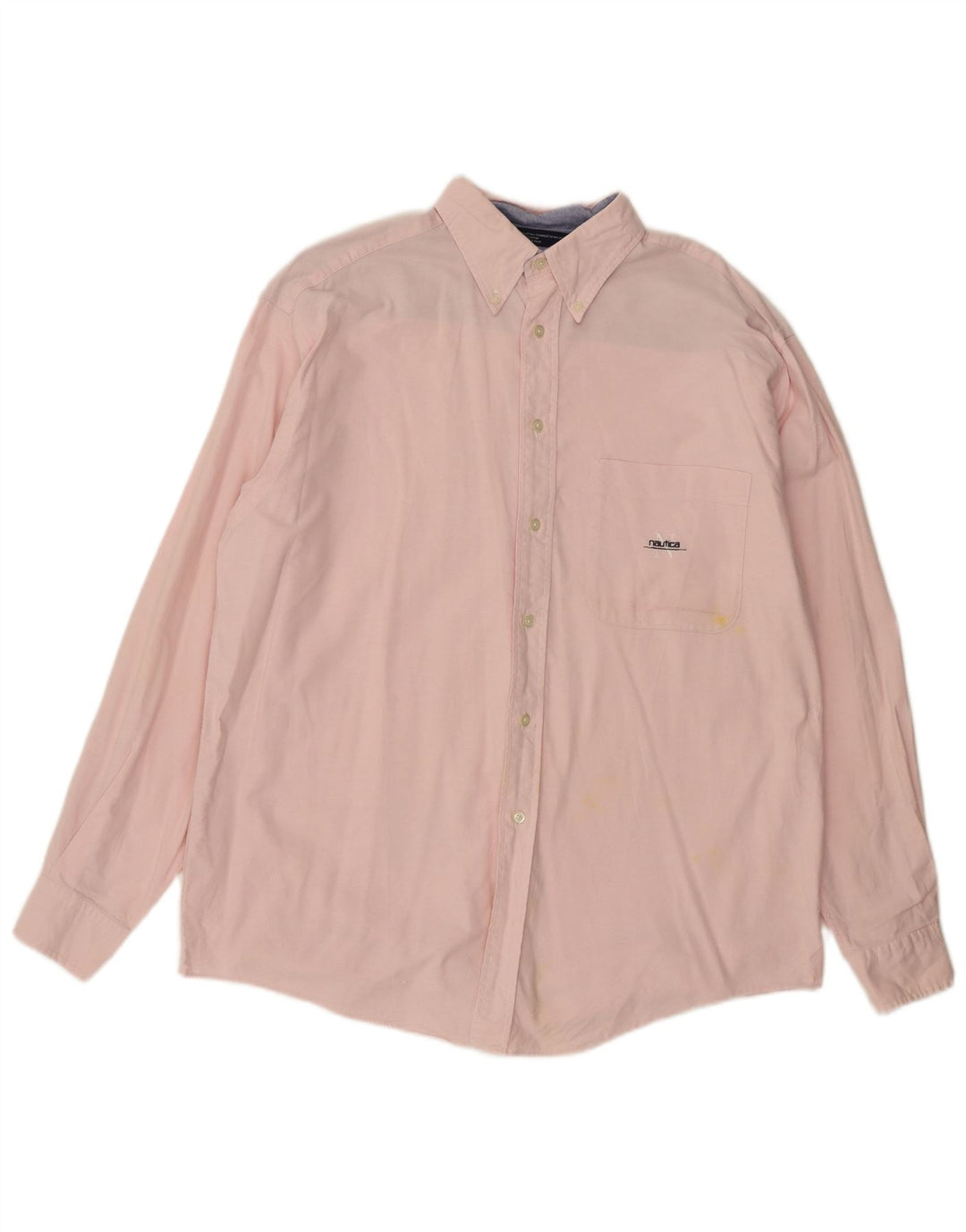 Nautica Mens Shirt Large Pink Cotton