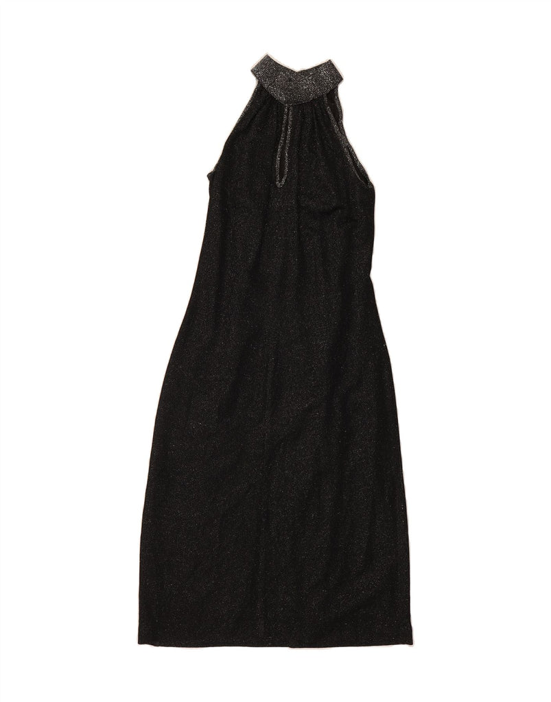 VINTAGE Womens Halter Sleeveless Maxi Dress UK 10 Small Black Vintage Vintage and Second-Hand Vintage from Messina Hembry 