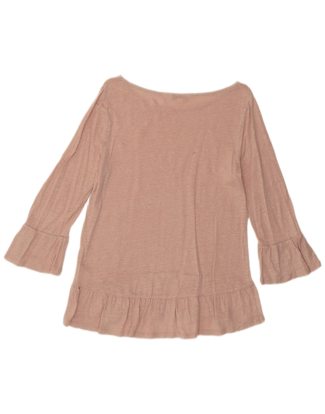 Boden Womens 3/4 Sleeve Blouse Top UK 8 Small Pink Linen