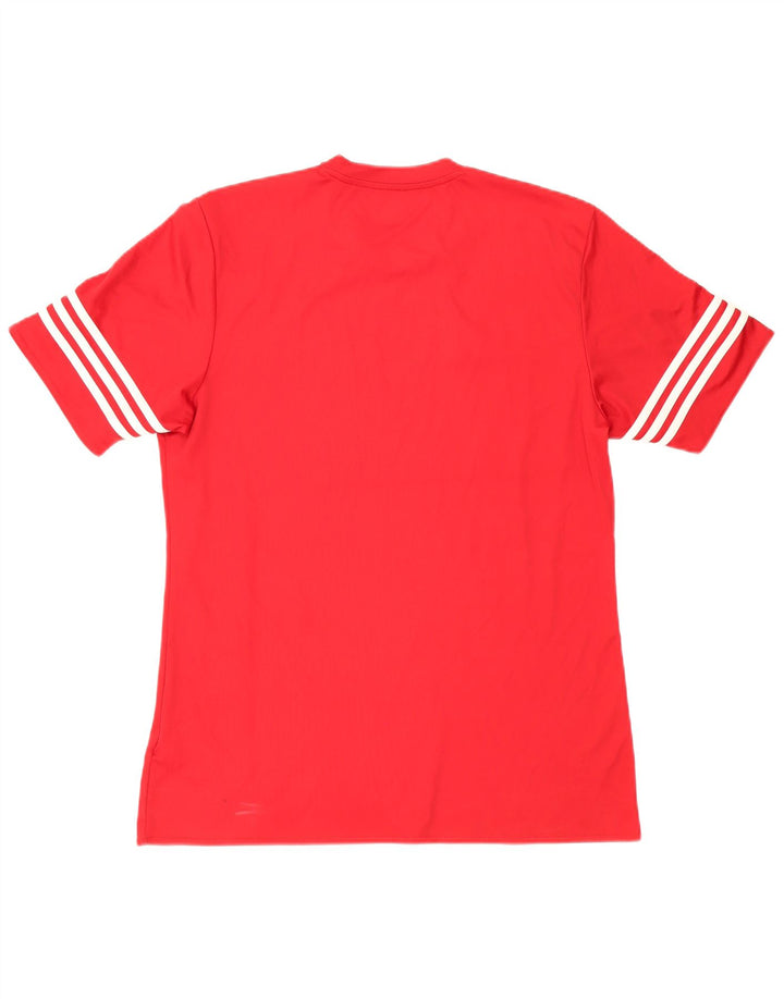 ADIDAS Mens Climalite T-Shirt Top Large Red Polyester