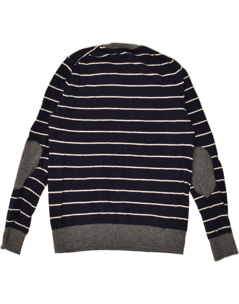 MARINA YACHTING Womens Crew Neck Jumper Sweater UK 18 XL Navy Blue Striped | Vintage Marina Yachting | Thrift | Second-Hand Marina Yachting | Used Clothing | Messina Hembry 