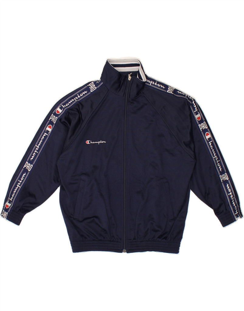 CHAMPION Boys Graphic Tracksuit Top Jacket 7-8 Years Small  Navy Blue Vintage Champion and Second-Hand Champion from Messina Hembry 