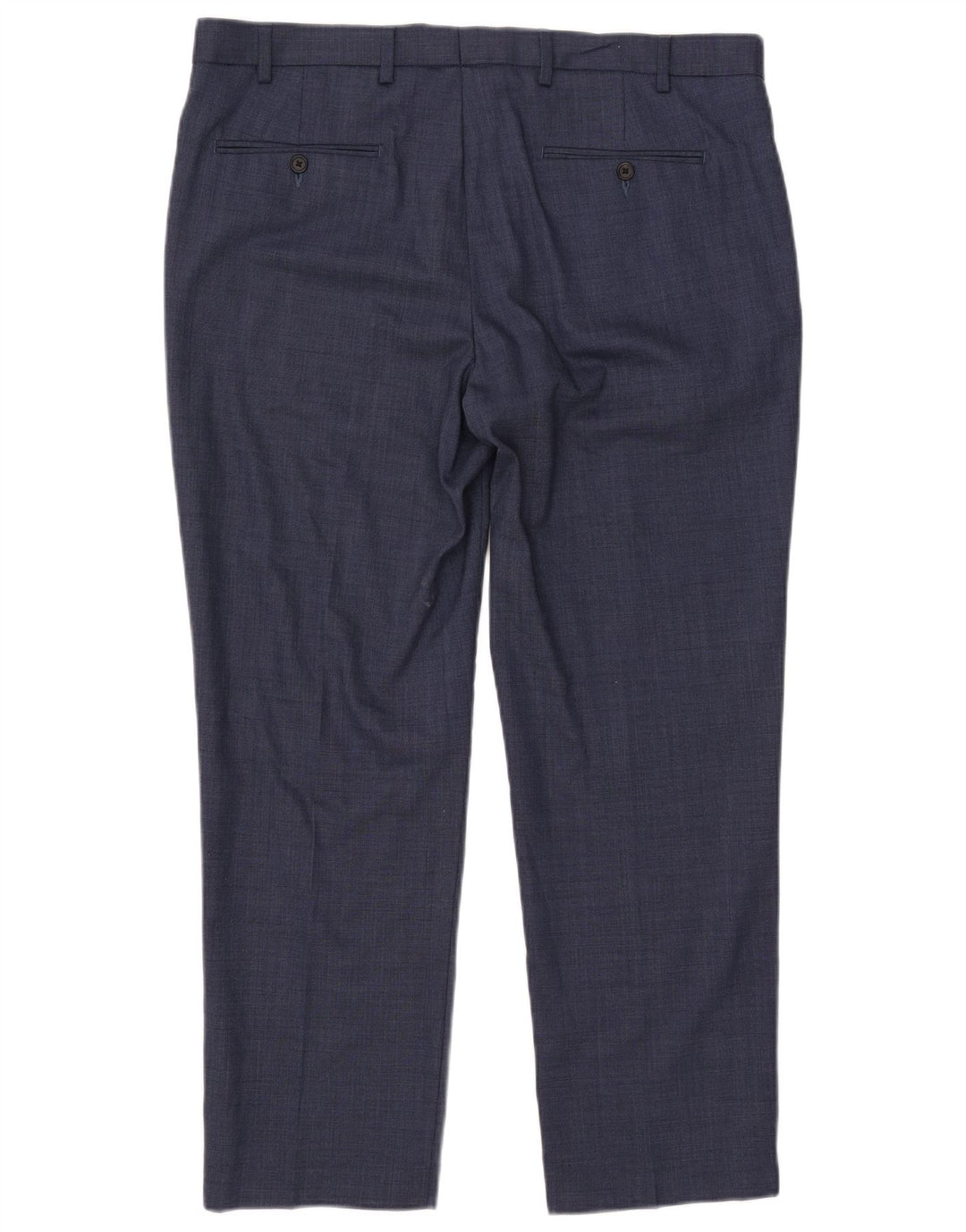 Marks & Spencer Mens Regular Fit Suit Trousers W38 L29 Blue Wool