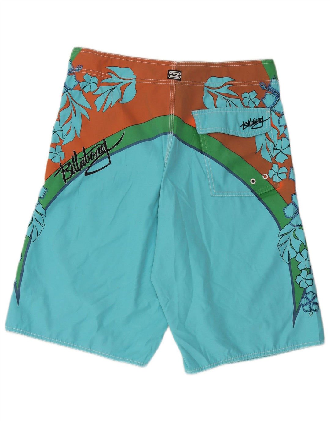 Billabong Mens Graphic Swimming Shorts Large Blue Floral Polyester