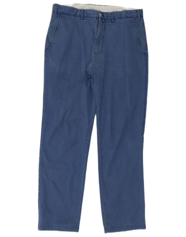 Gant Mens Straight Chino Trousers IT 48 Medium W33 L31 Blue Cotton