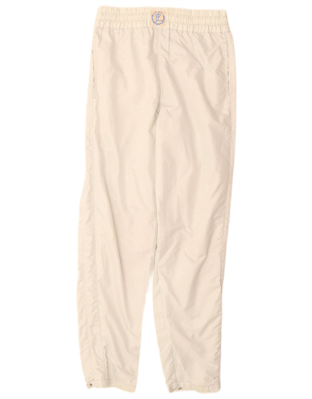 Vintage Womens Windbreaker Trousers UK 12 Medium Off White Polyester