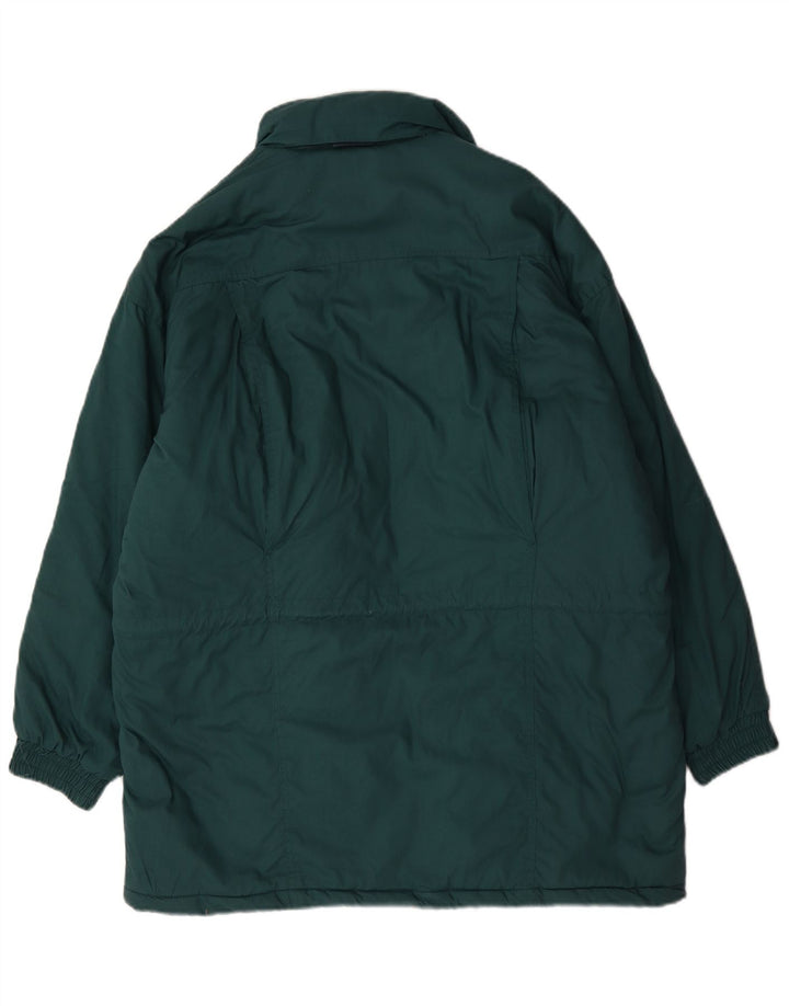 Hurricane Mens Loose Fit Padded Jacket UK 38 Medium Green Cotton