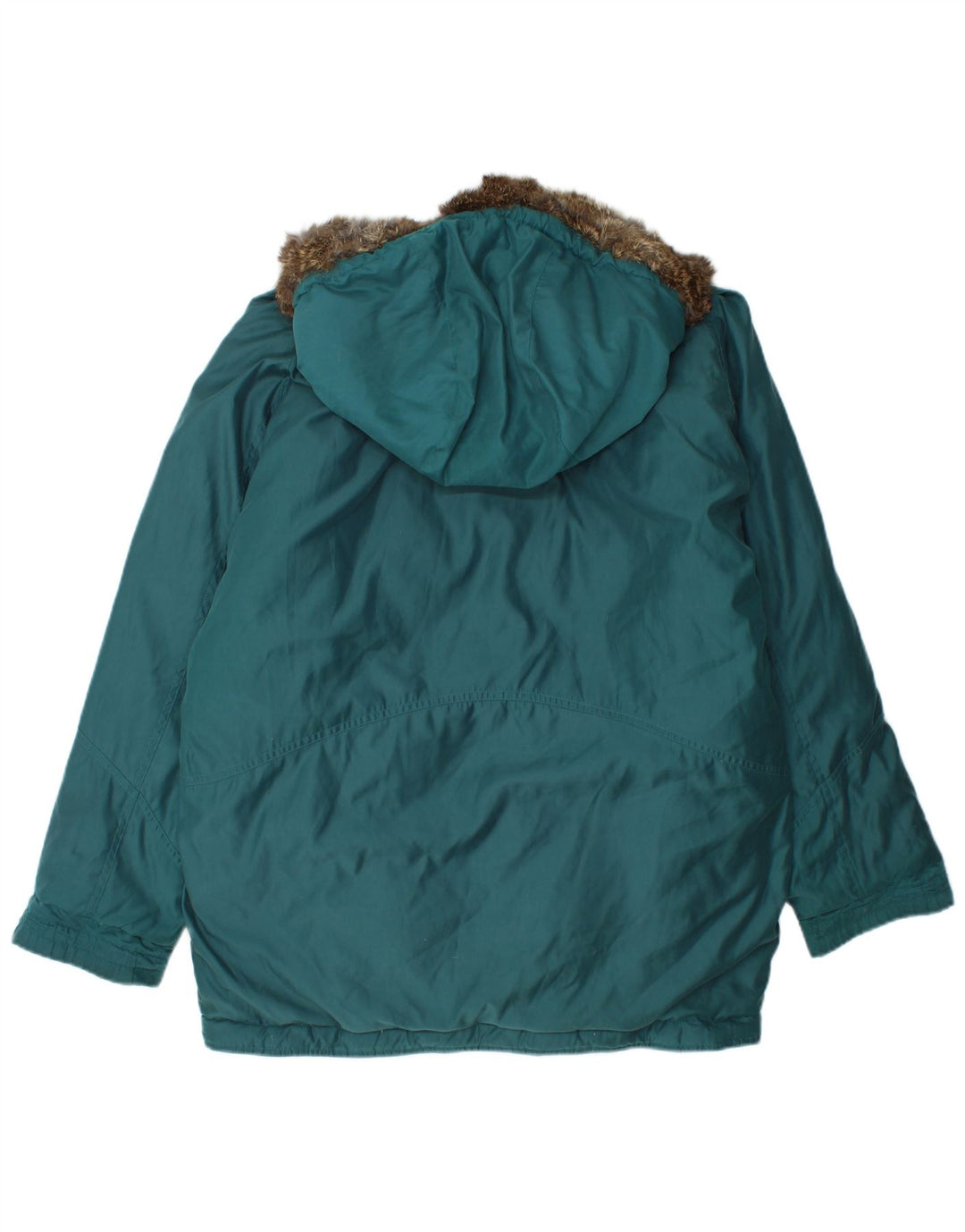 VINTAGE Womens Oversized Graphic Reversible Jacket UK 16 Large Turquoise