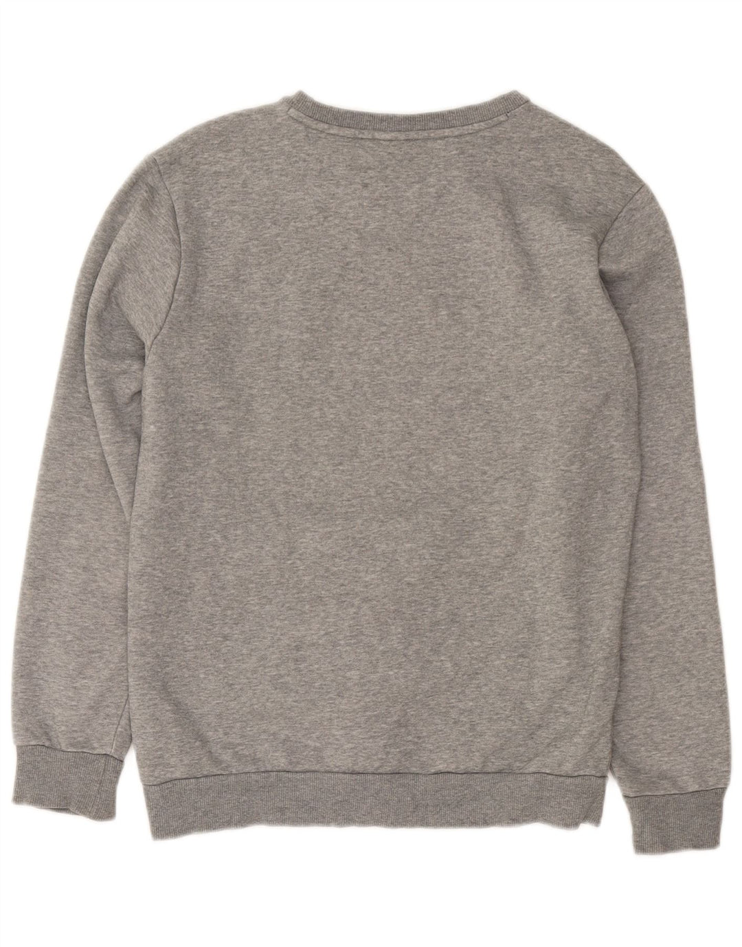 Puma Womens Graphic Sweatshirt Jumper UK 10 Small Grey Flecked Cotton