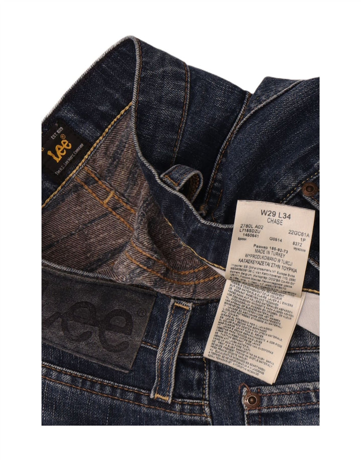 Lee Mens Chase Tapered Jeans W29 L31 Blue Cotton