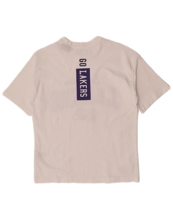 Zara Boys Los Angeles Lakers Graphic T-Shirt Top 11-12 Years White Cotton