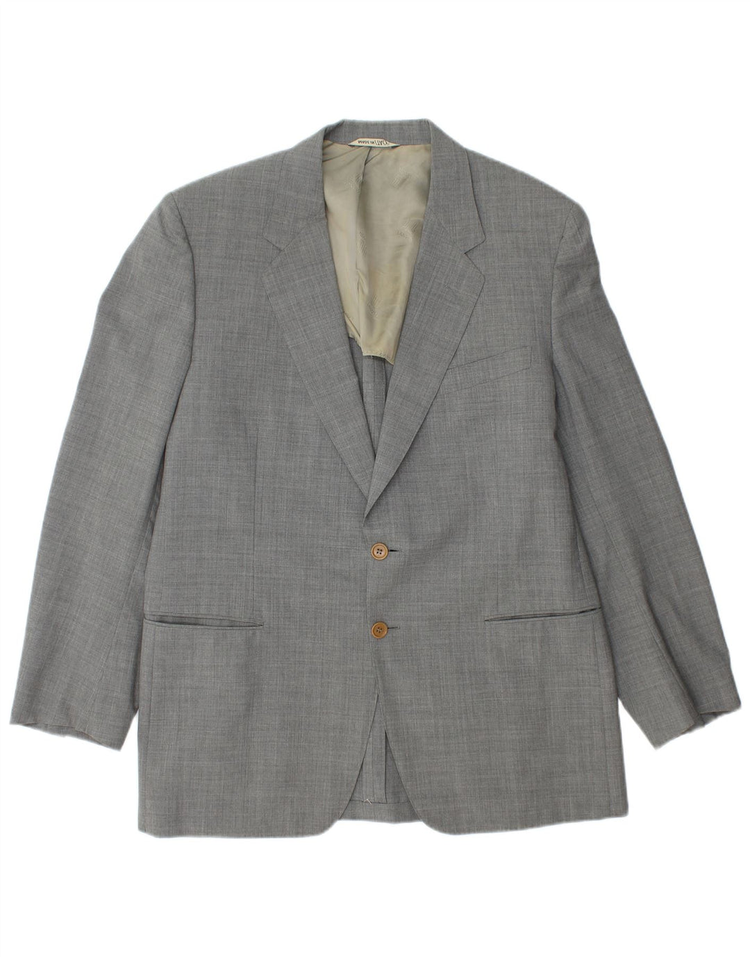 LANVIN Mens 2 Button Blazer Jacket IT 54 2XL Grey Virgin Wool