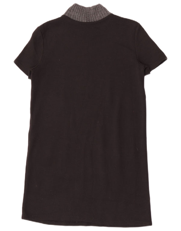 Zara Womens Trafaluc Shift Dress UK 12 Medium Black Colourblock Polyester