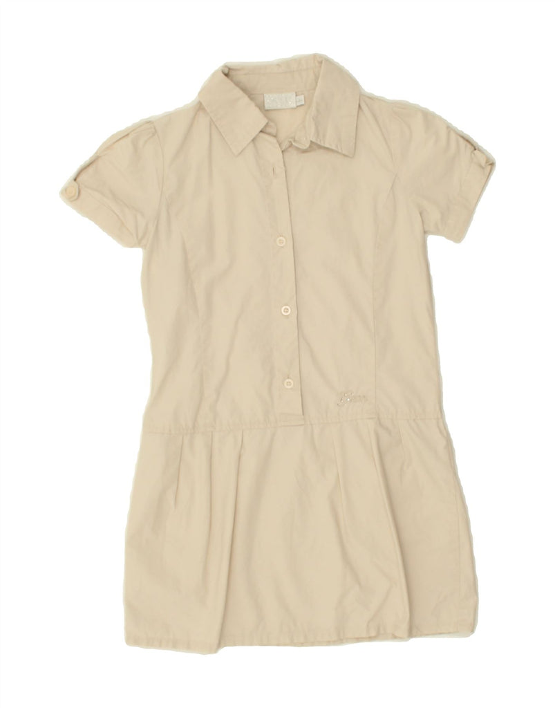 GEOX Girls Short Sleeve Shirt Dress 5-6 Years Beige Cotton | Vintage Geox | Thrift | Second-Hand Geox | Used Clothing | Messina Hembry 