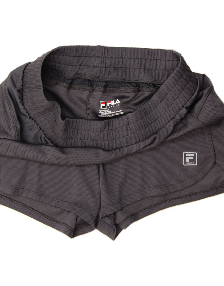 FILA Womens Sport Shorts UK 8 Small Grey Polyester Vintage Fila and Second-Hand Fila from Messina Hembry 