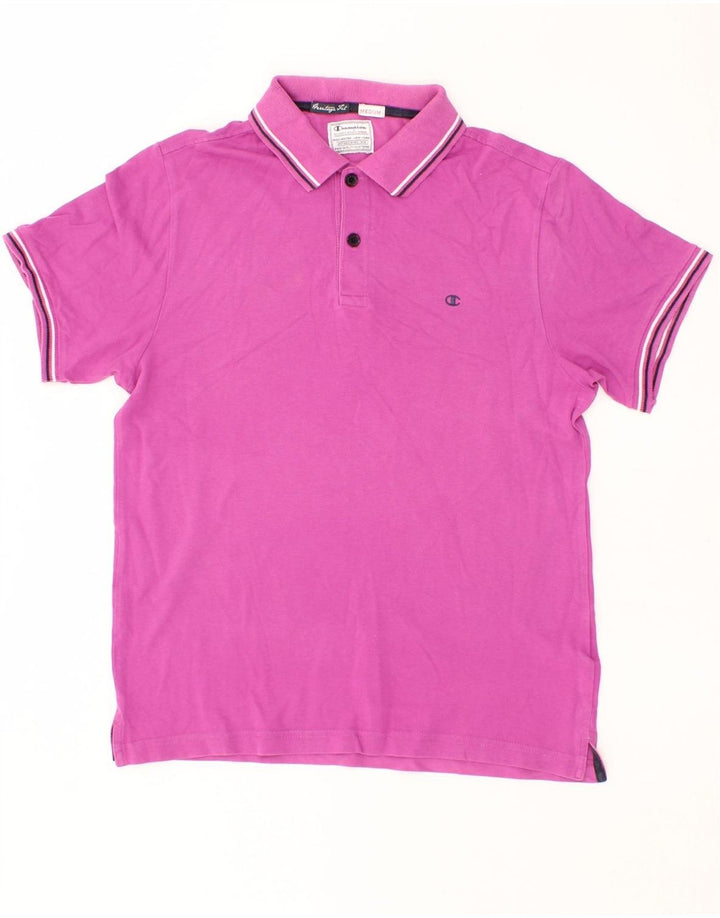 CHAMPION Mens Heritage Fit Polo Shirt Medium Pink Vintage Champion and Second-Hand Champion from Messina Hembry 