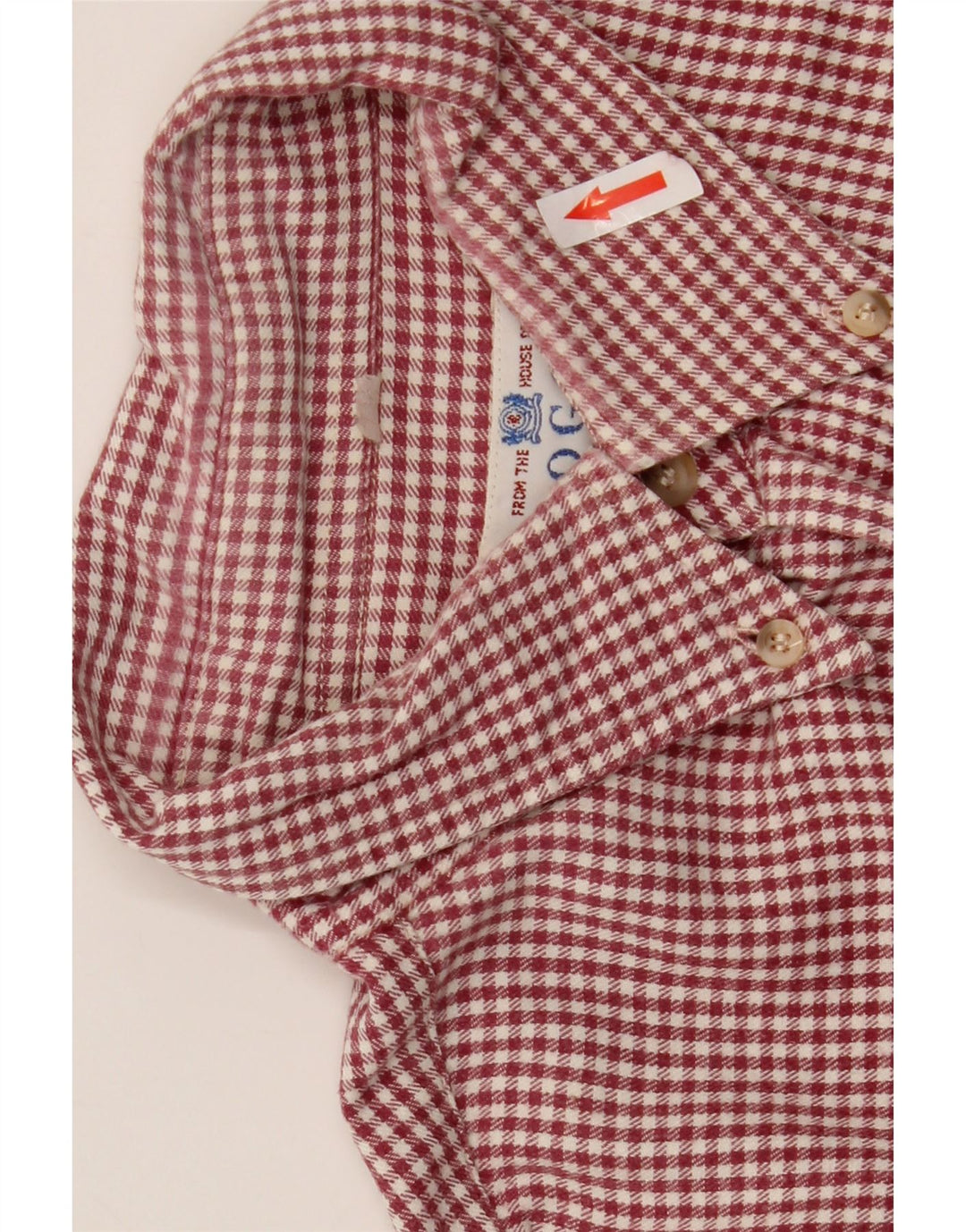 Boggi Mens Shirt Large Red Gingham