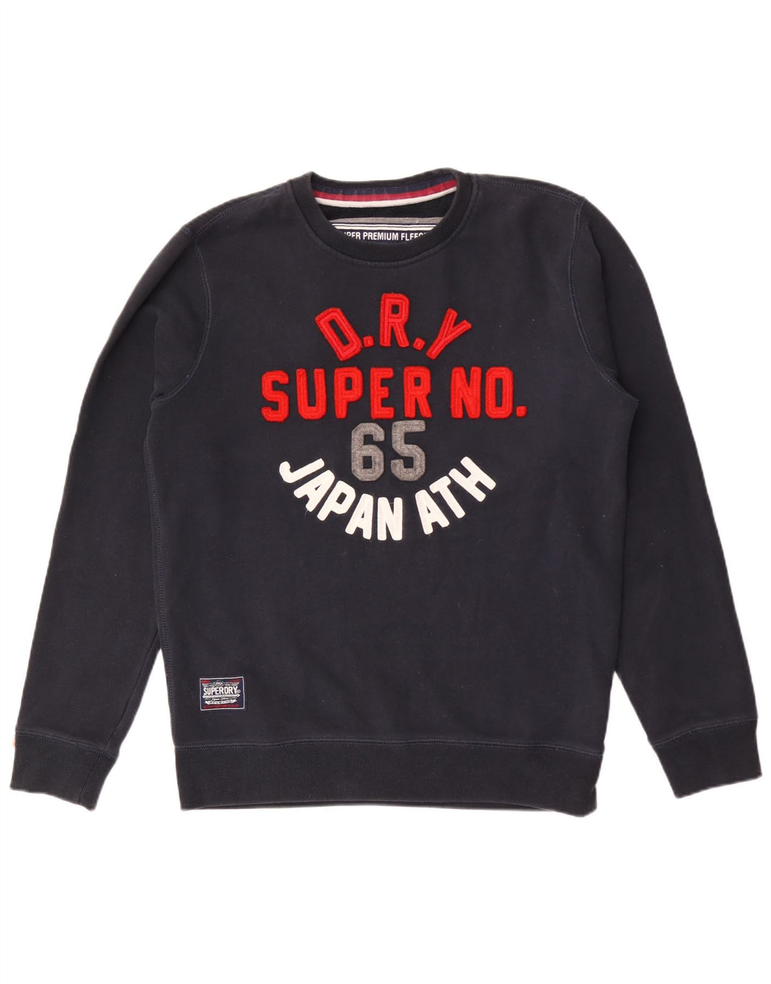 Superdry Mens Graphic Sweatshirt Jumper XL Navy Blue Cotton